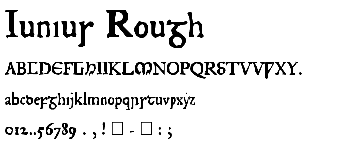 Junius Rough font